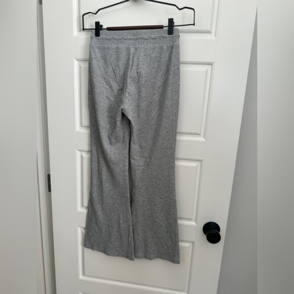 Aritzia Sunday Best Gray Flare Waffle Knit Pants - Picture 4 of 5